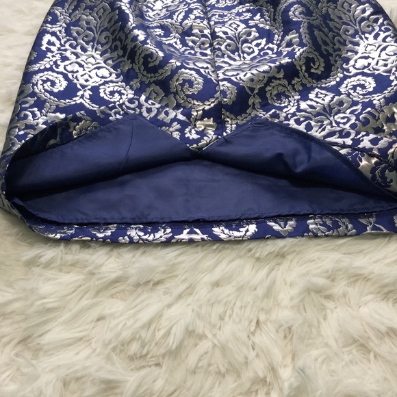 Sunny Leigh-Royal Blue/Silver Metallic Skirt - Picture 5 of 5